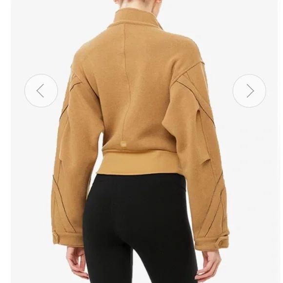 Alo Yoga, Brown Strut Cropped Jacket, Sz M - Picture 2 of 14